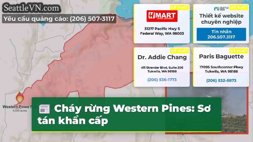 Cháy rừng Western Pines: Sơ tán khẩn cấp