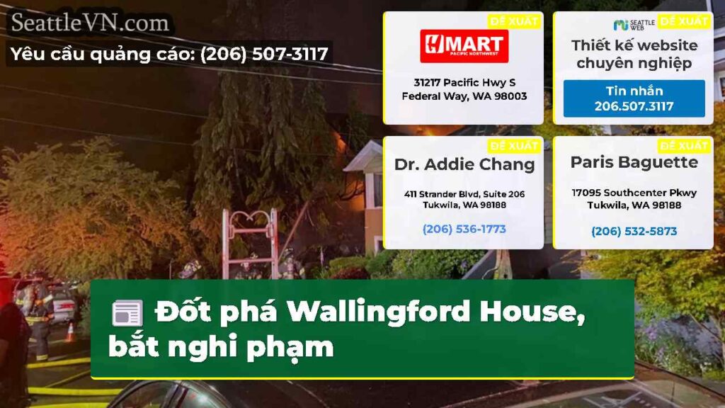 Đốt phá Wallingford House, bắt nghi phạm