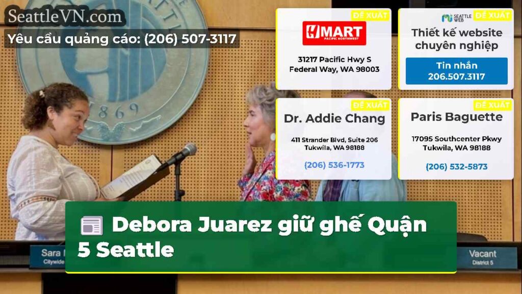 Debora Juarez giữ ghế Quận 5 Seattle