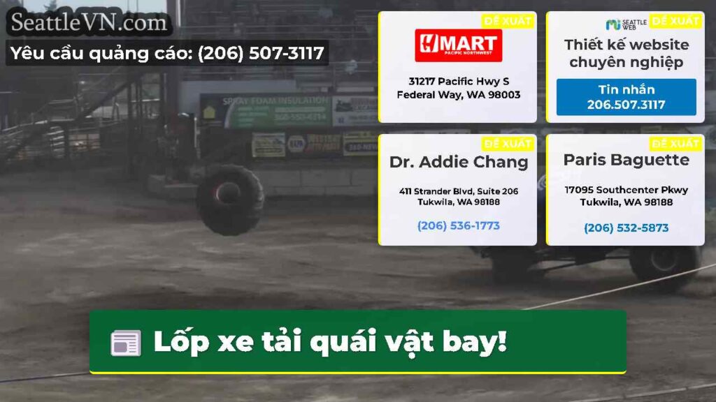 Lốp xe tải quái vật bay!