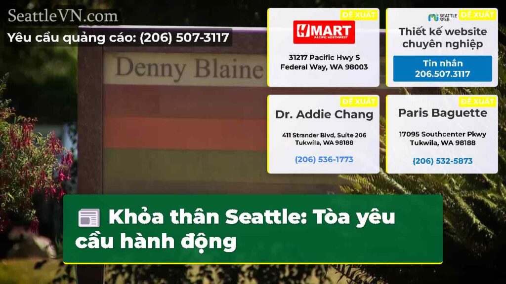 Khỏa thân Seattle: Tòa yêu cầu hành động