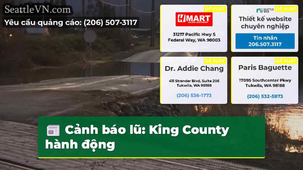 Cảnh báo lũ: King County hành động