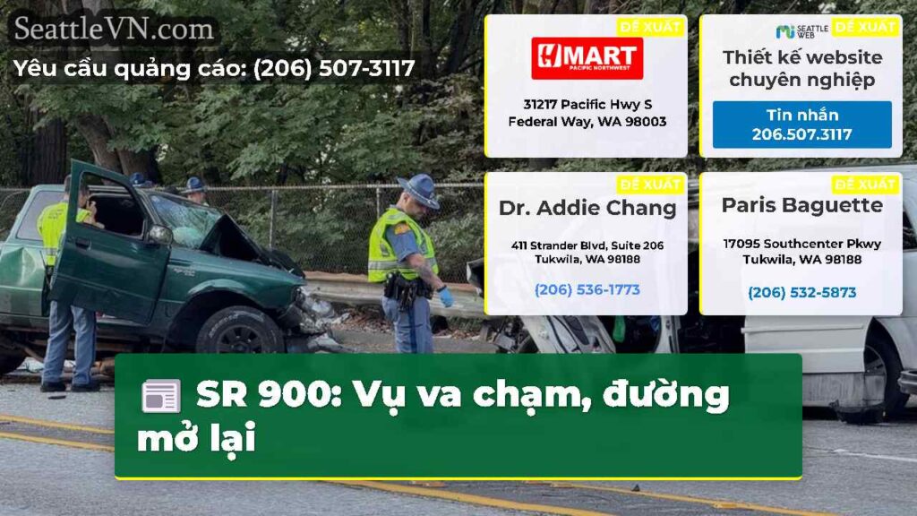 SR 900: Vụ va chạm, đường mở lại