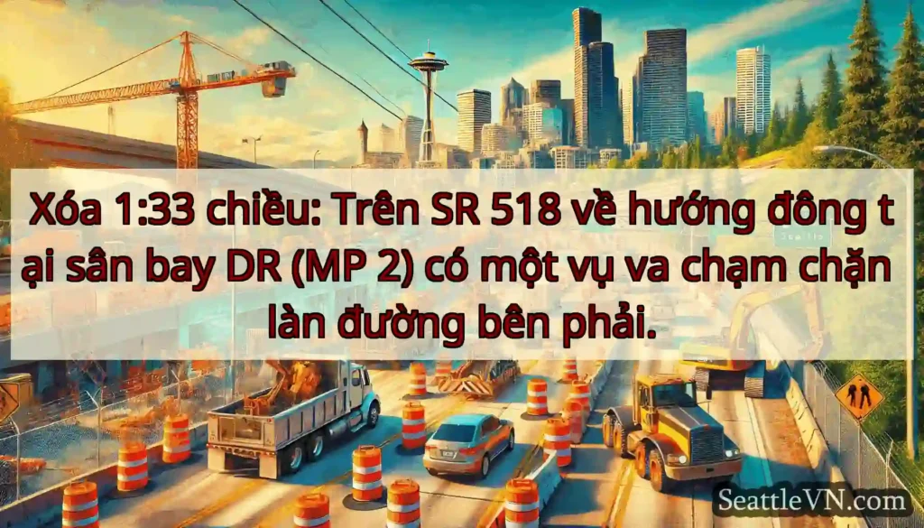 Xóa 1:33 chiều: Trên SR 518 về hướng đông tại sân