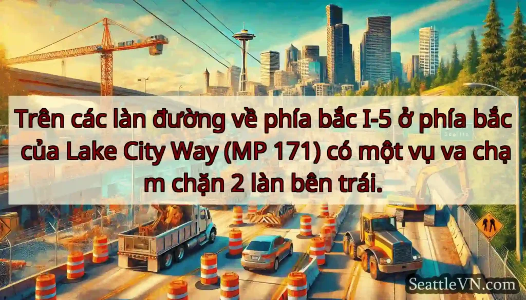 Trên các làn đường về phía bắc I-5 ở phía bắc của