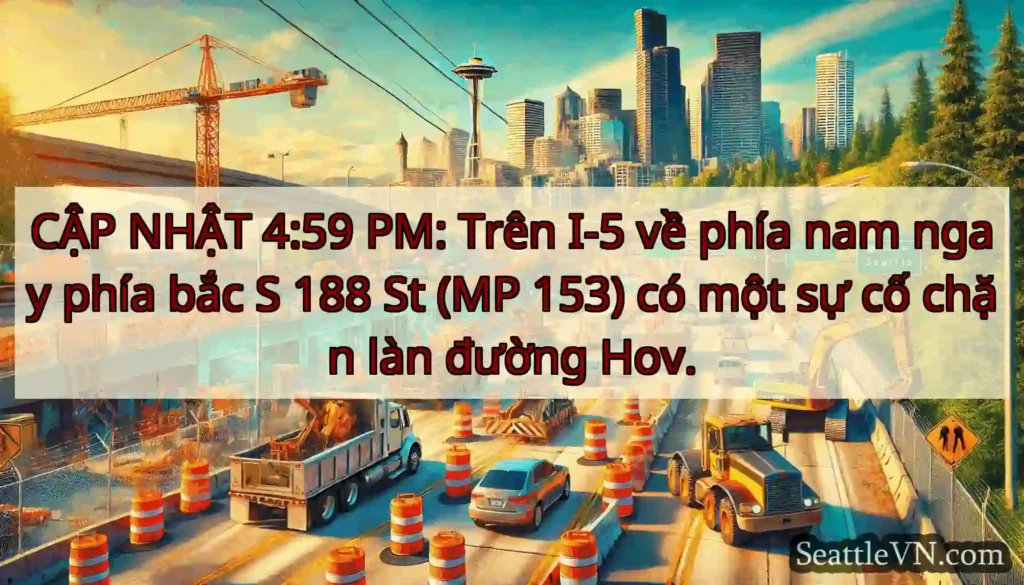 CẬP NHẬT 4:59 PM: Trên I-5 về phía nam ngay phía