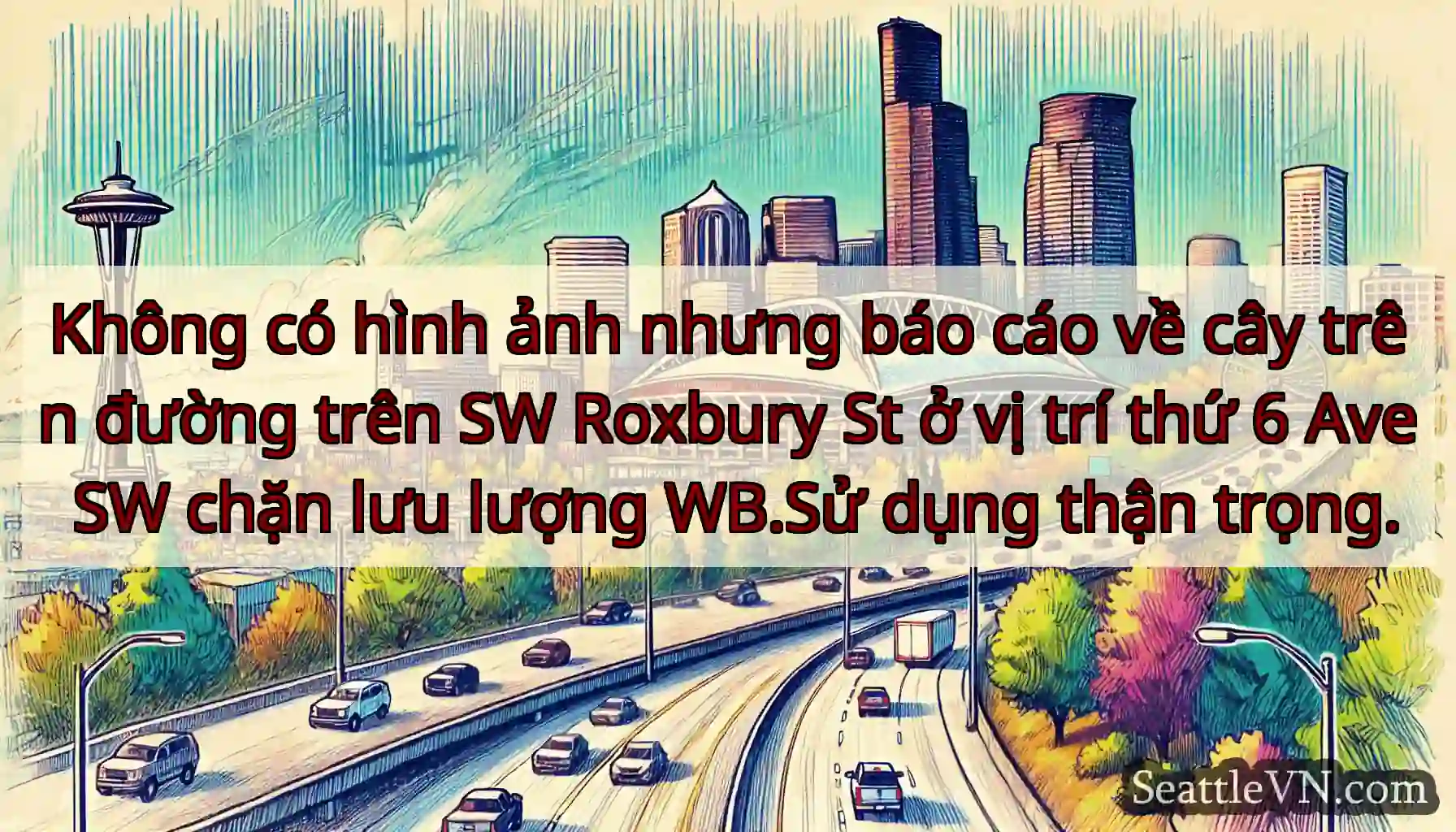 Không có hình ảnh nhưng báo cáo về cây trên đường