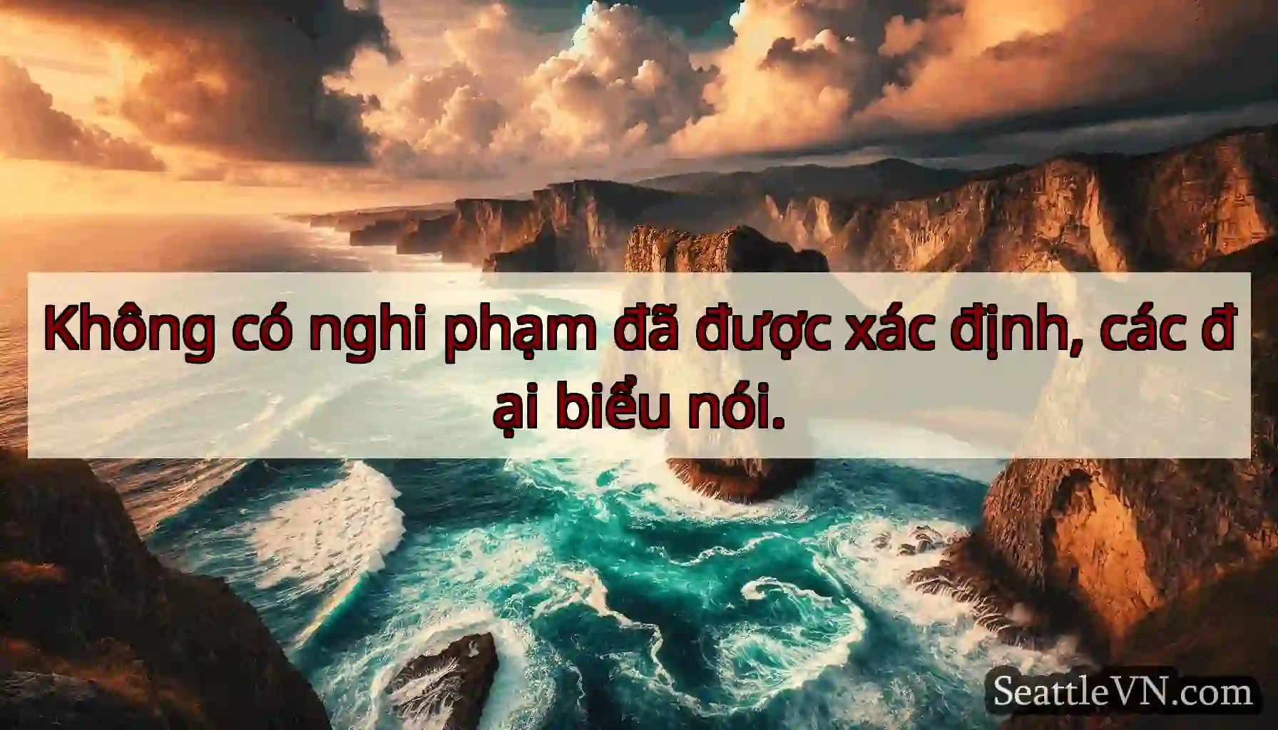 Không có nghi phạm đã được xác định, các đại biểu