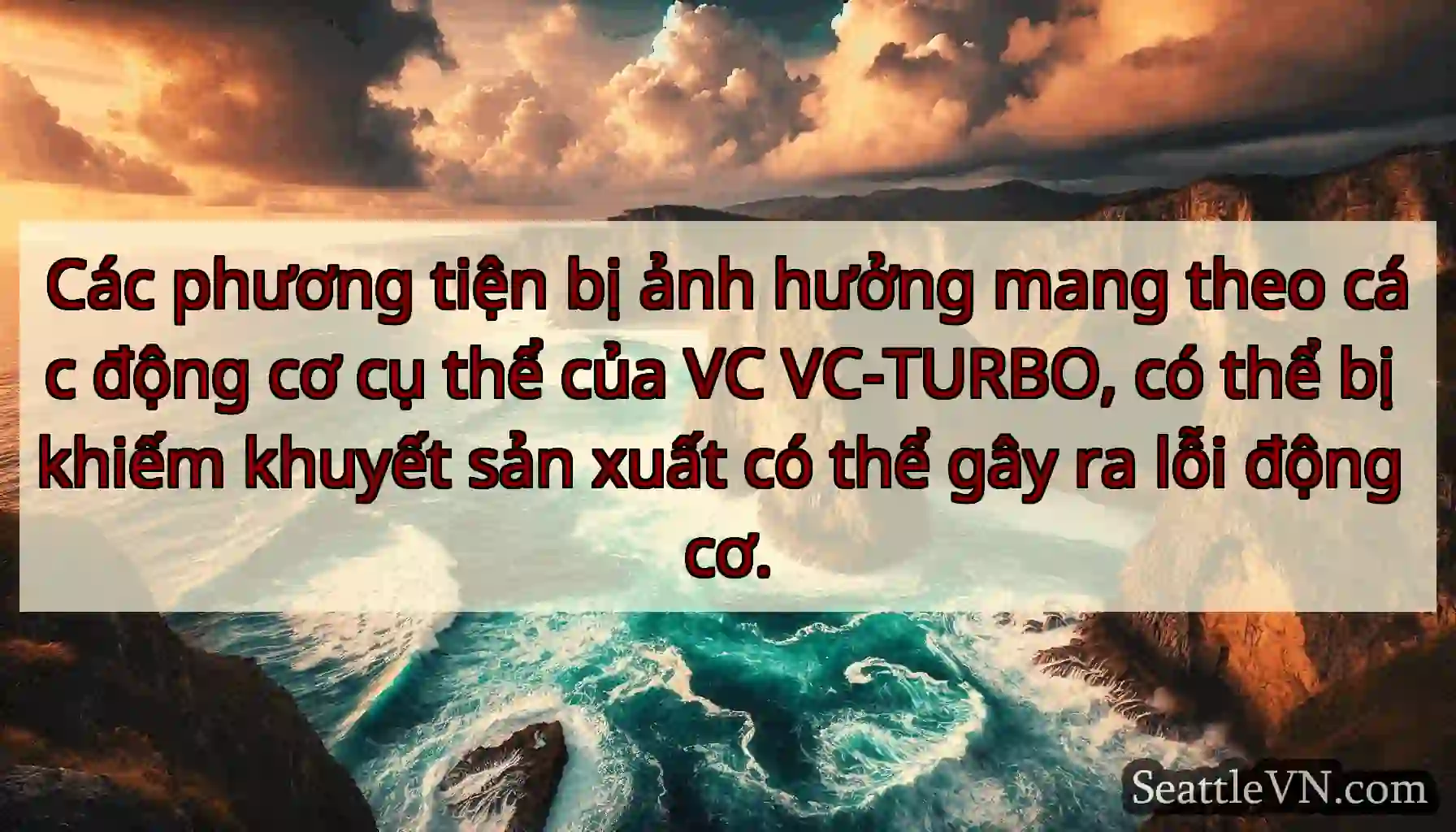 Các phương tiện bị ảnh hưởng mang theo các động