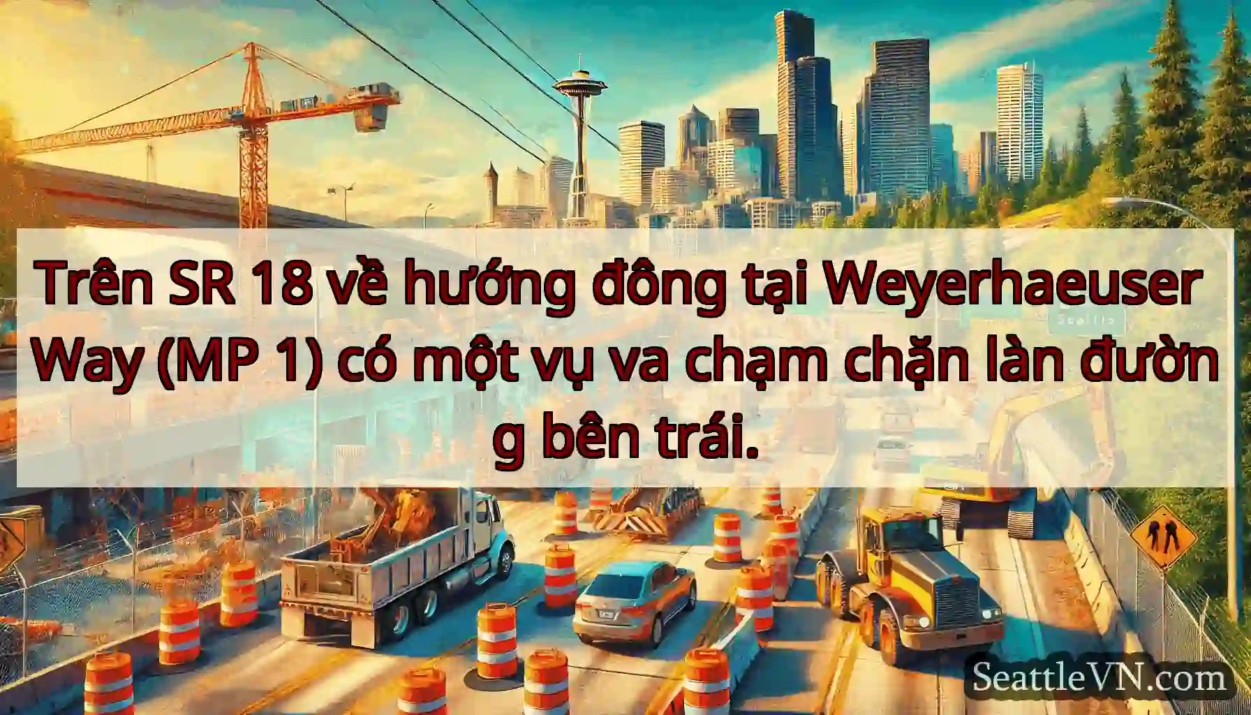 Trên SR 18 về hướng đông tại Weyerhaeuser Way (MP