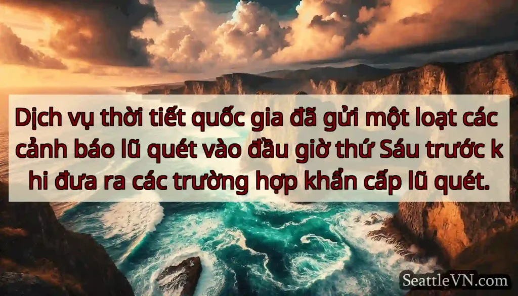 Dịch vụ thời tiết quốc gia đã gửi một loạt các
