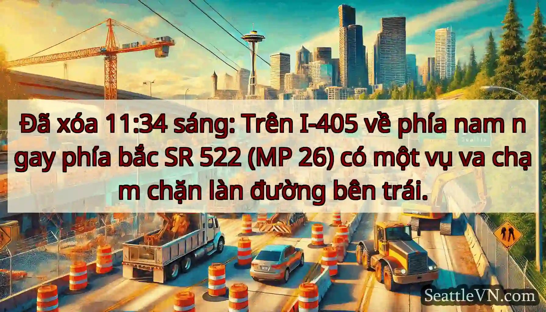 Đã xóa 11:34 sáng: Trên I-405 về phía nam ngay