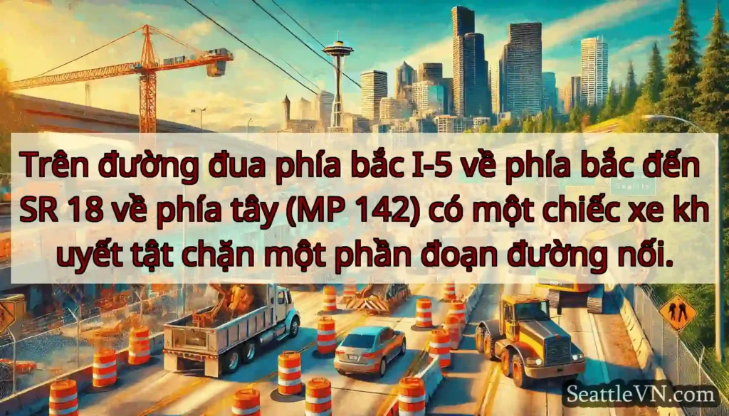 Trên đường đua phía bắc I-5 về phía bắc đến SR 18