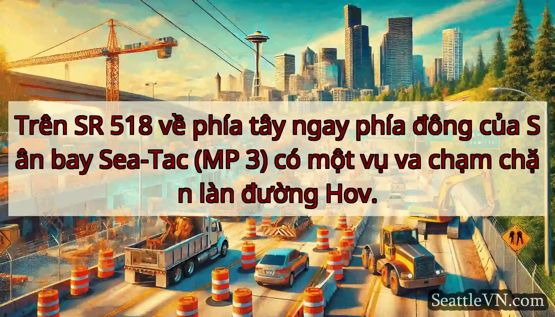 Trên SR 518 về phía tây ngay phía đông của Sân