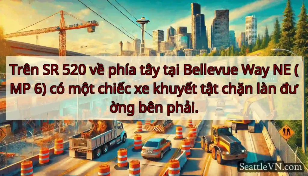 Trên SR 520 về phía tây tại Bellevue Way NE (MP
