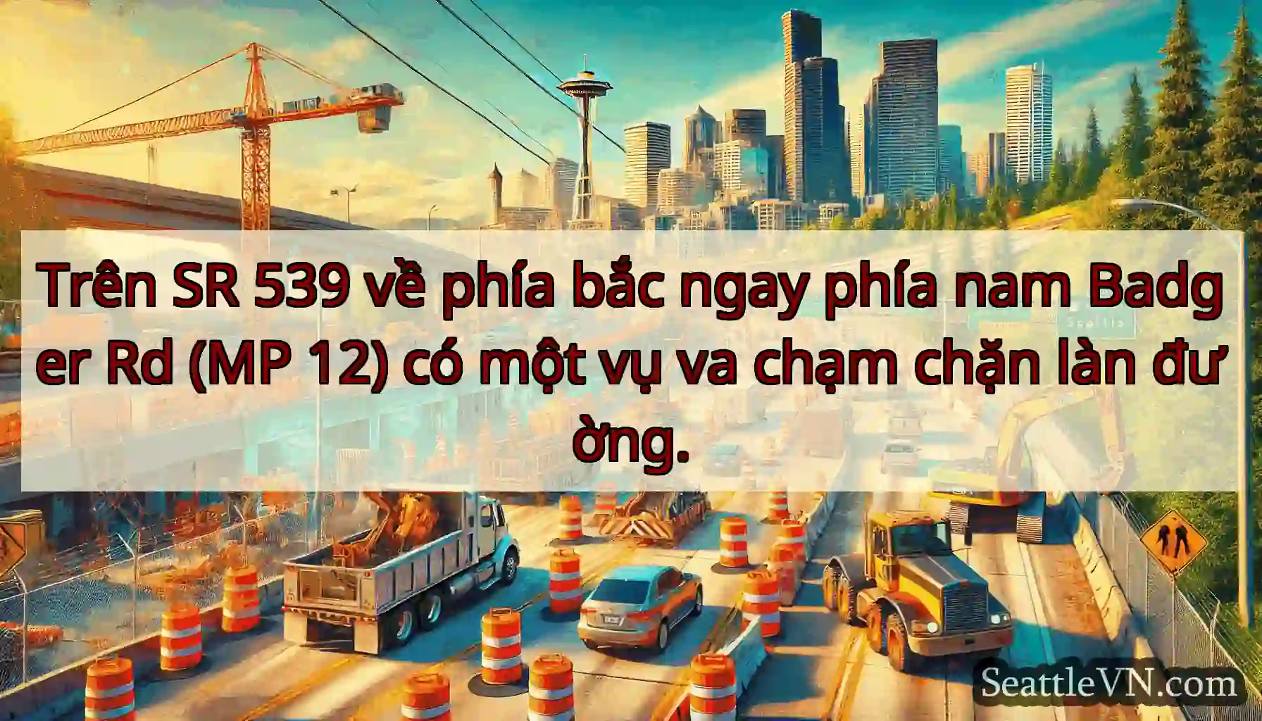 Trên SR 539 về phía bắc ngay phía nam Badger Rd