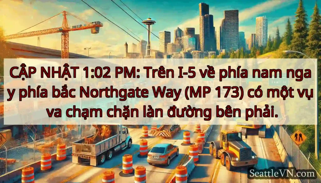 CẬP NHẬT 1:02 PM: Trên I-5 về phía nam ngay phía