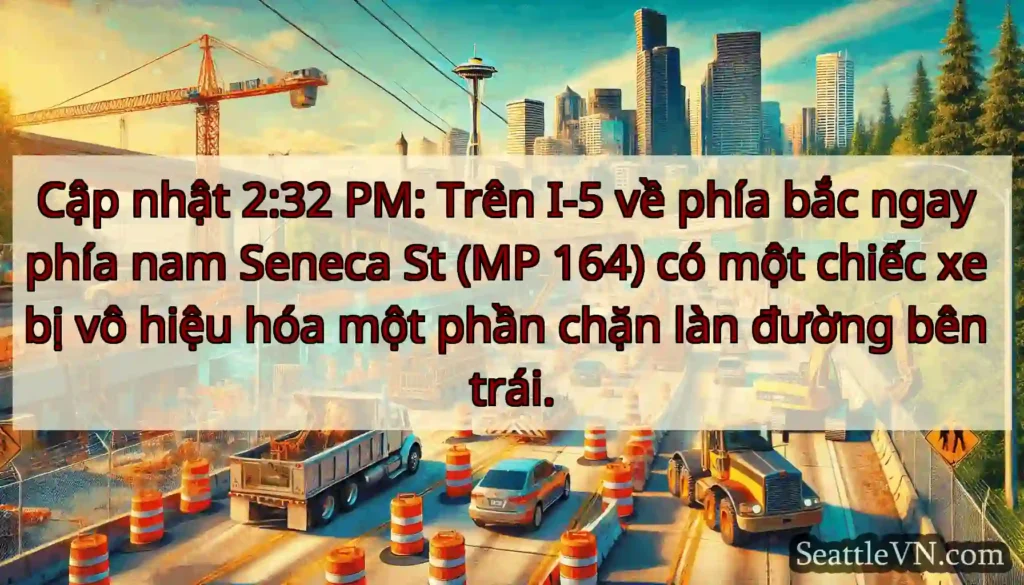Cập nhật 2:32 PM: Trên I-5 về phía bắc ngay phía