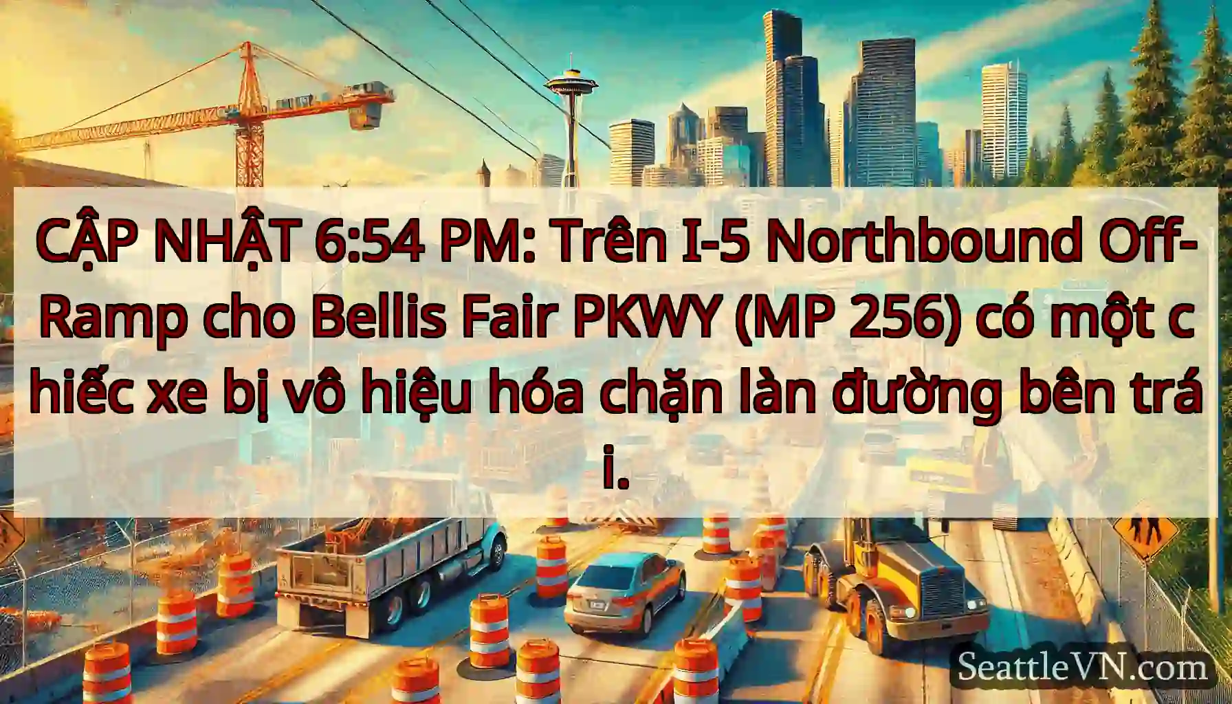 CẬP NHẬT 6:54 PM: Trên I-5 Northbound Off-Ramp