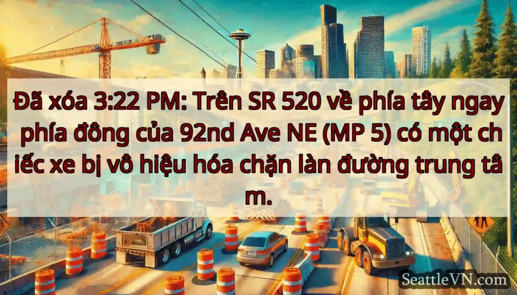 Đã xóa 3:22 PM: Trên SR 520 về phía tây ngay phía