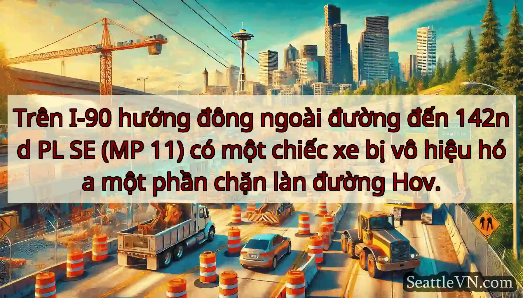 Trên I-90 hướng đông ngoài đường đến 142nd PL SE