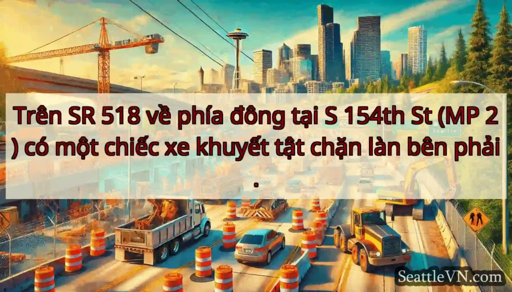 Trên SR 518 về phía đông tại S 154th St (MP 2) có