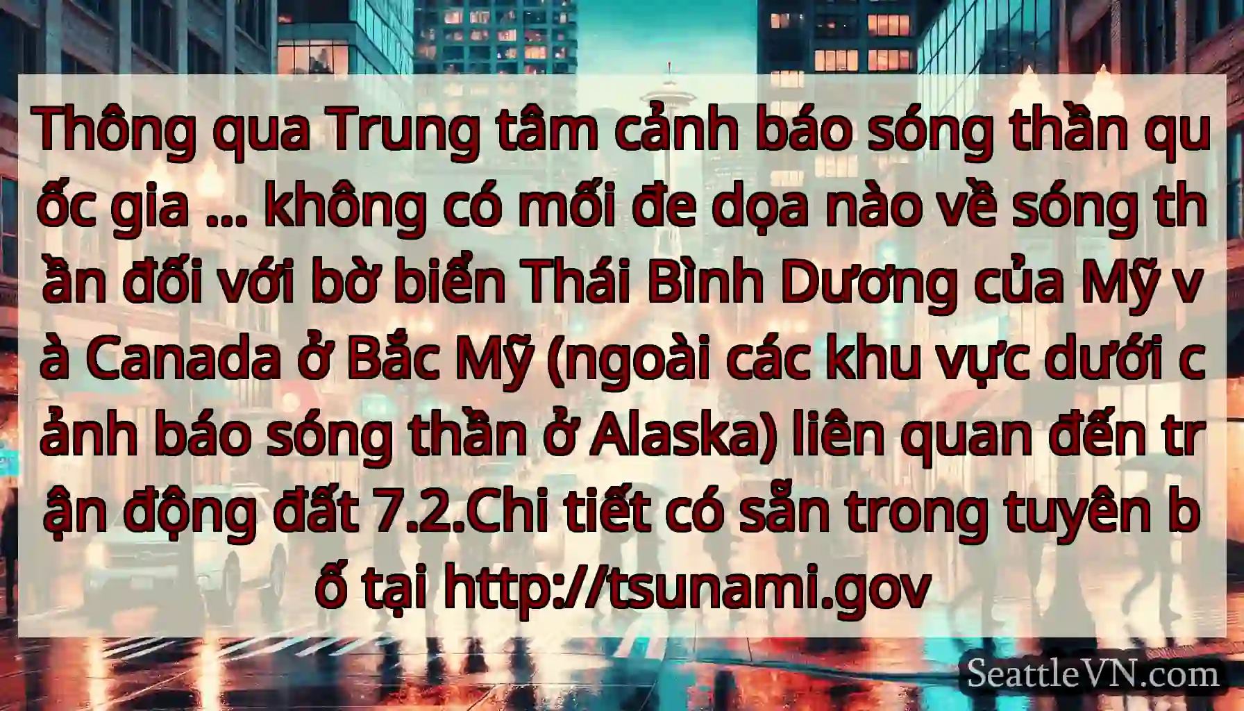 Thông qua Trung tâm cảnh báo sóng thần quốc gia