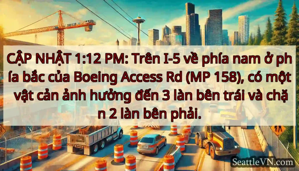 CẬP NHẬT 1:12 PM: Trên I-5 về phía nam ở phía bắc