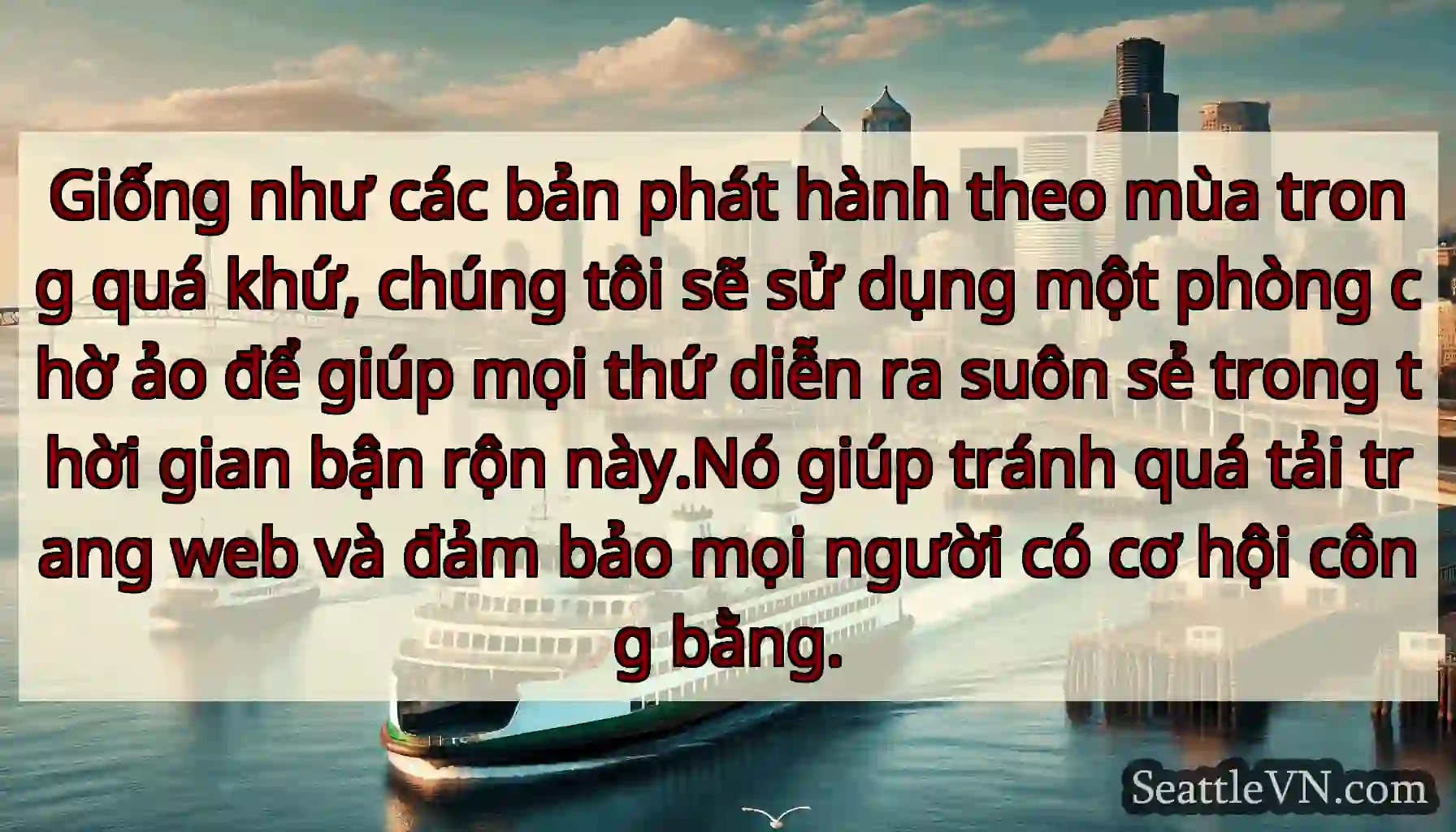Giống như các bản phát hành theo mùa trong quá