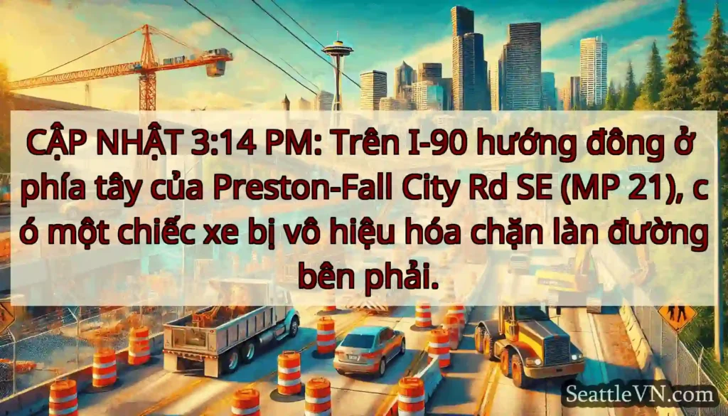 CẬP NHẬT 3:14 PM: Trên I-90 hướng đông ở phía tây