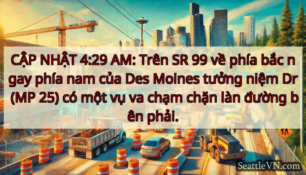 CẬP NHẬT 4:29 AM: Trên SR 99 về phía bắc ngay