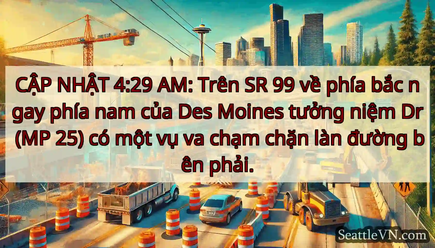 CẬP NHẬT 4:29 AM: Trên SR 99 về phía bắc ngay