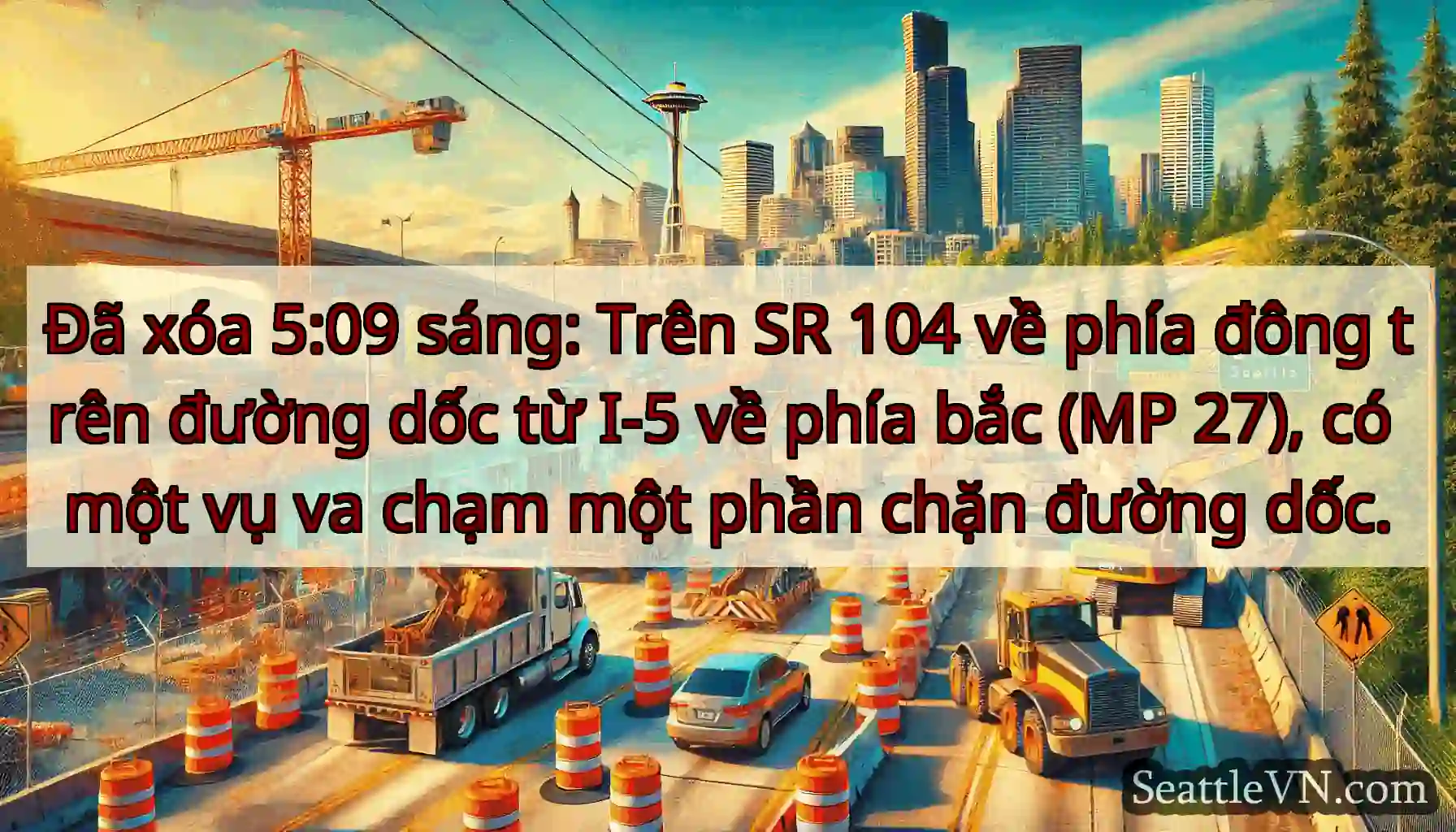 Đã xóa 5:09 sáng: Trên SR 104 về phía đông trên