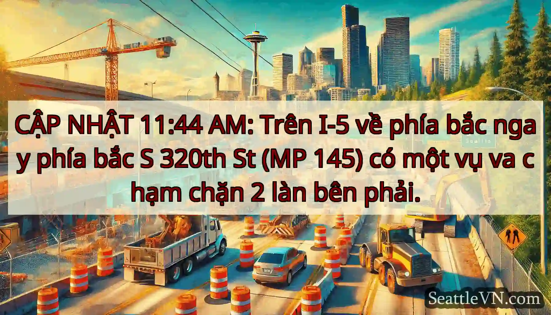 CẬP NHẬT 11:44 AM: Trên I-5 về phía bắc ngay phía