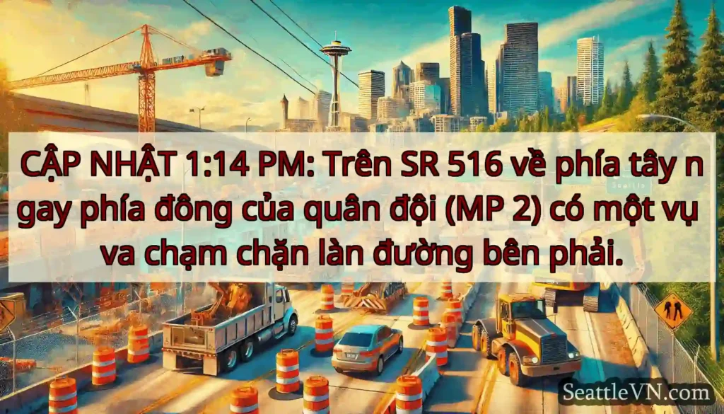 CẬP NHẬT 1:14 PM: Trên SR 516 về phía tây ngay
