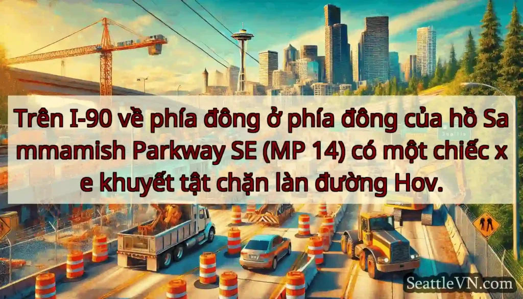 Trên I-90 về phía đông ở phía đông của hồ
