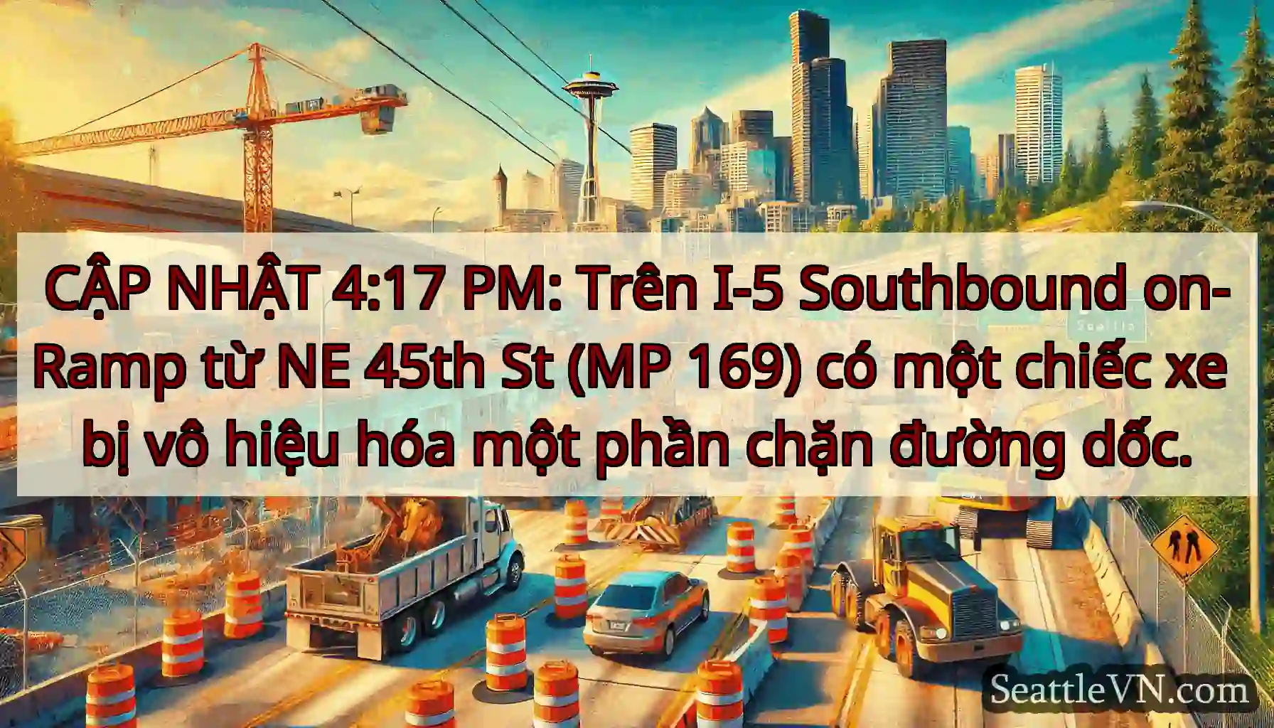 CẬP NHẬT 4:17 PM: Trên I-5 Southbound on-Ramp từ