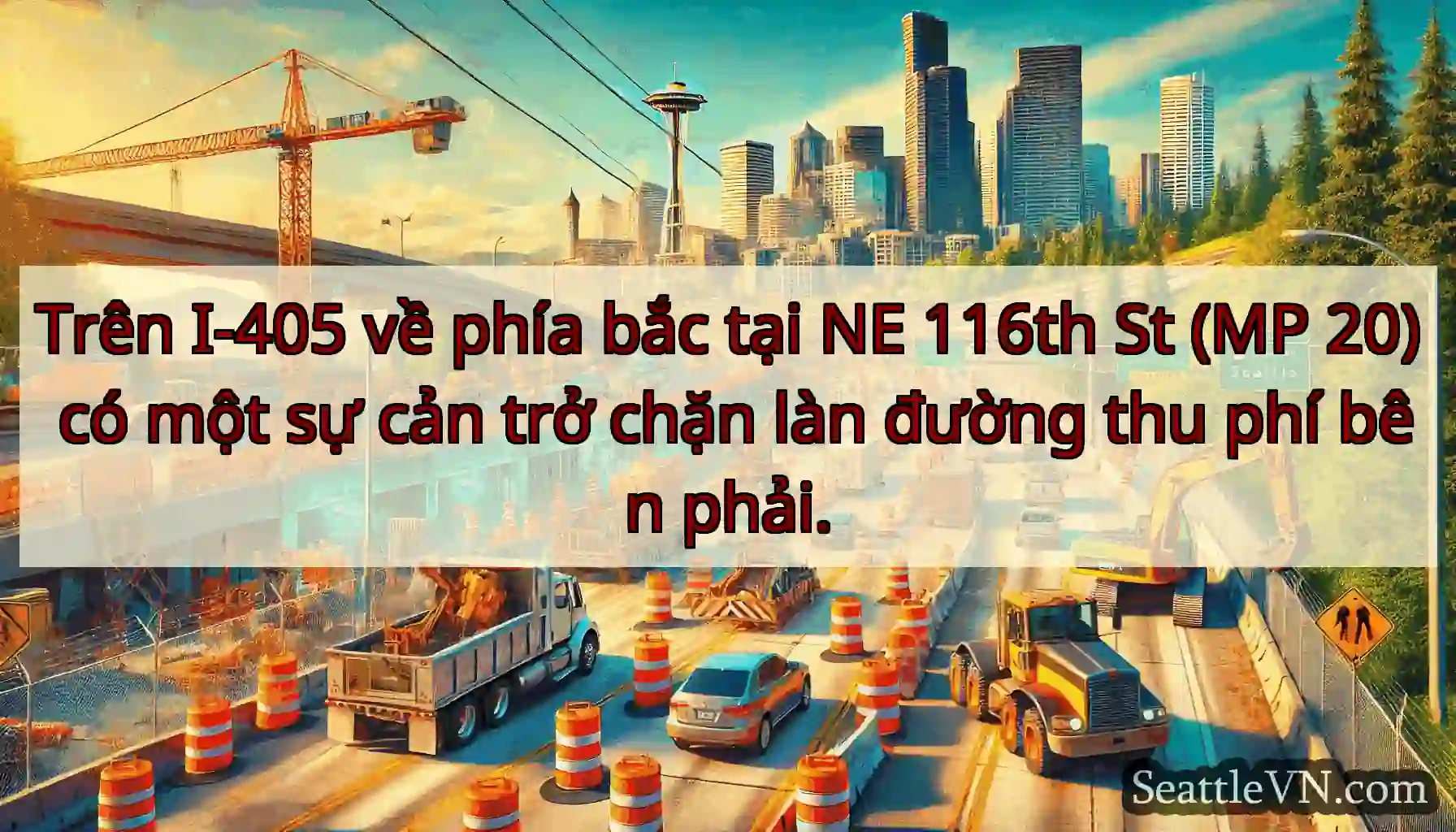 Trên I-405 về phía bắc tại NE 116th St (MP 20) có