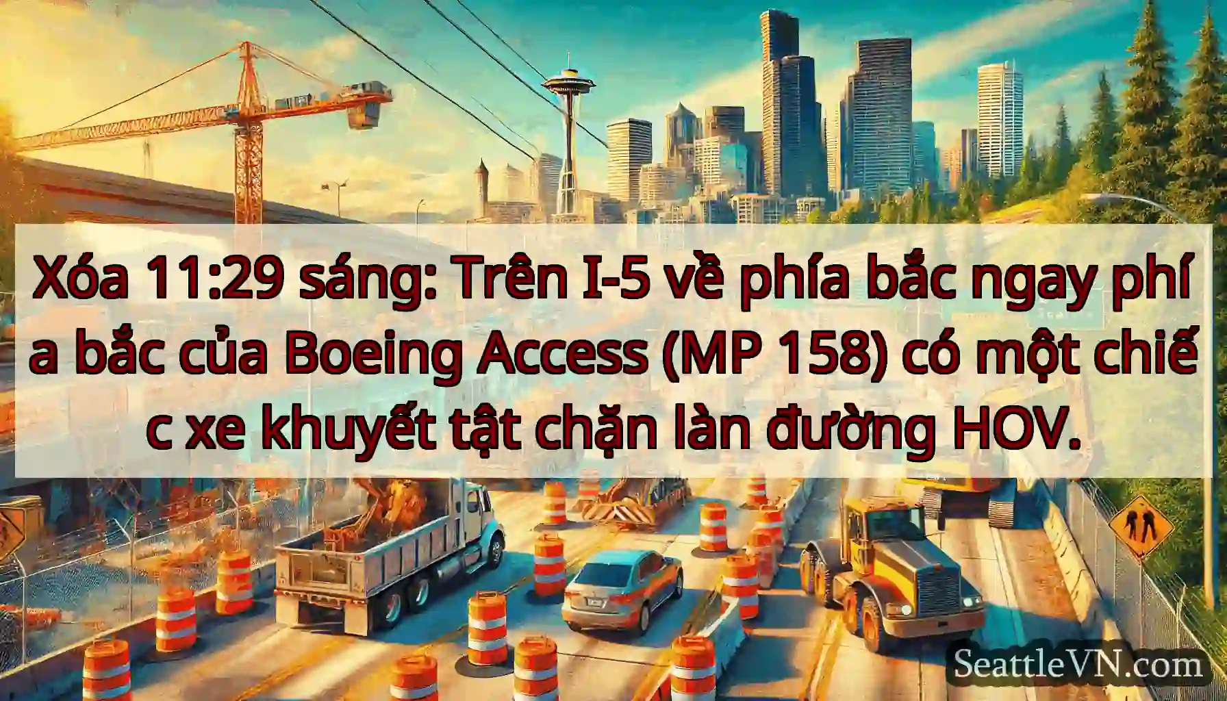 Xóa 11:29 sáng: Trên I-5 về phía bắc ngay phía