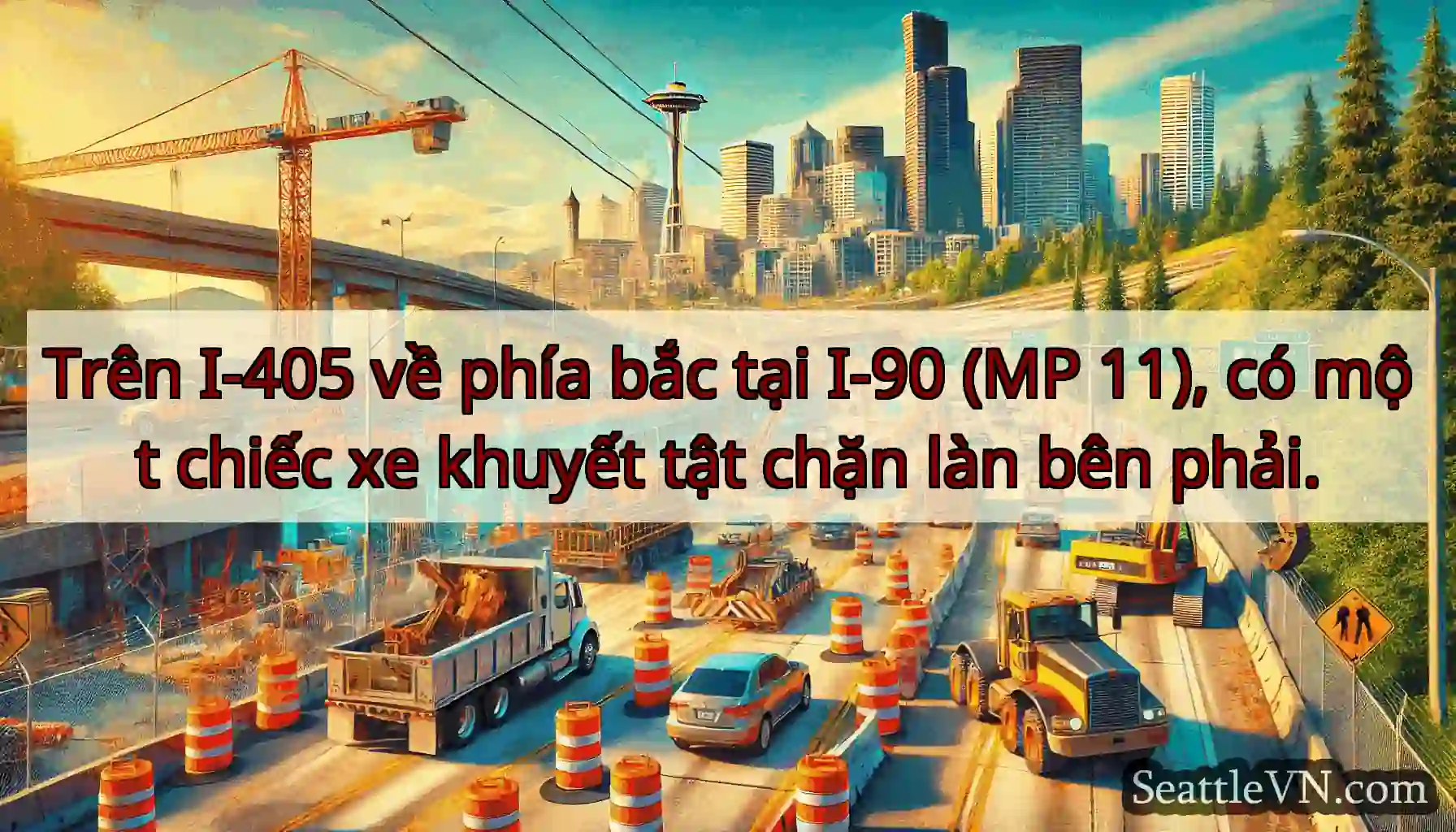 Trên I-405 về phía bắc tại I-90 (MP 11), có một