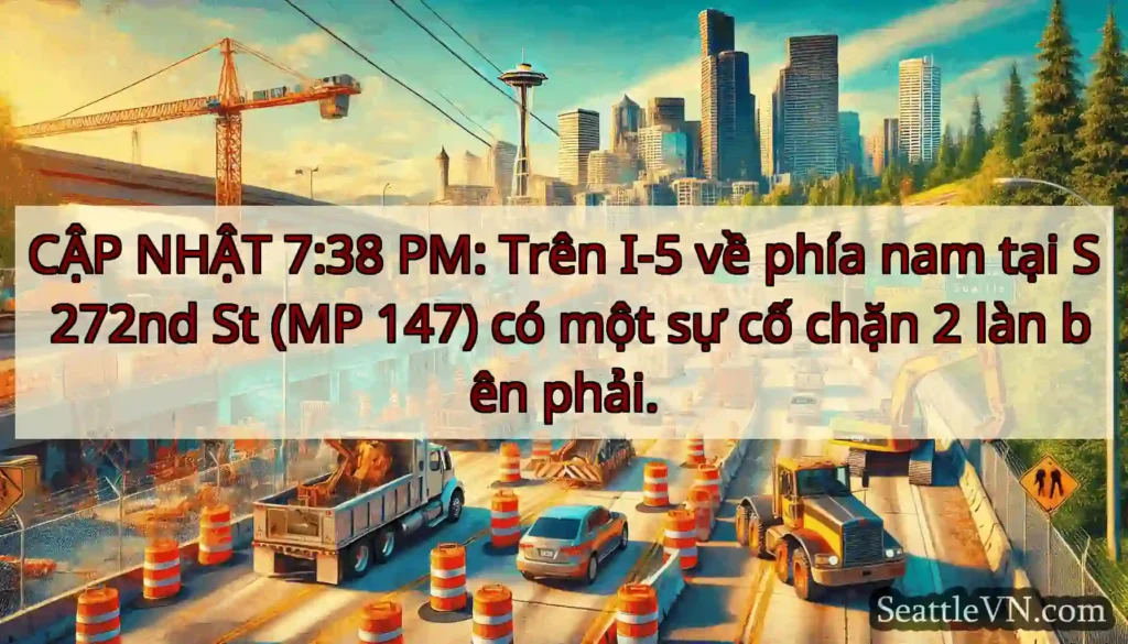 CẬP NHẬT 7:38 PM: Trên I-5 về phía nam tại S