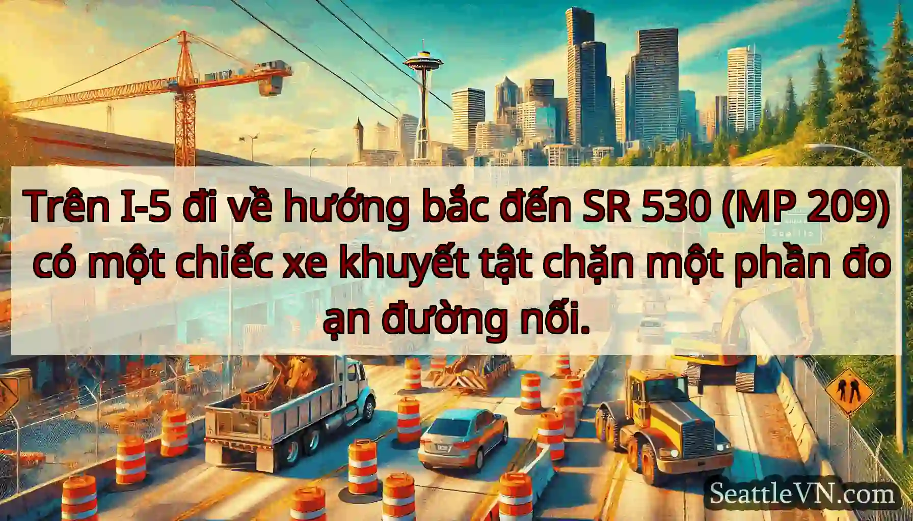 Trên I-5 đi về hướng bắc đến SR 530 (MP 209) có