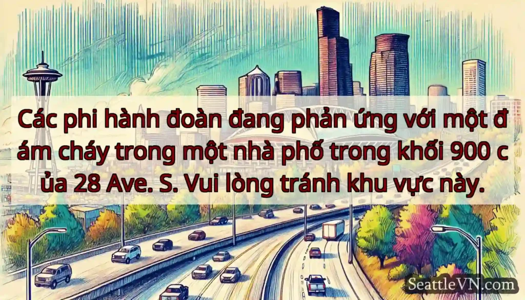Các phi hành đoàn đang phản ứng với một đám cháy