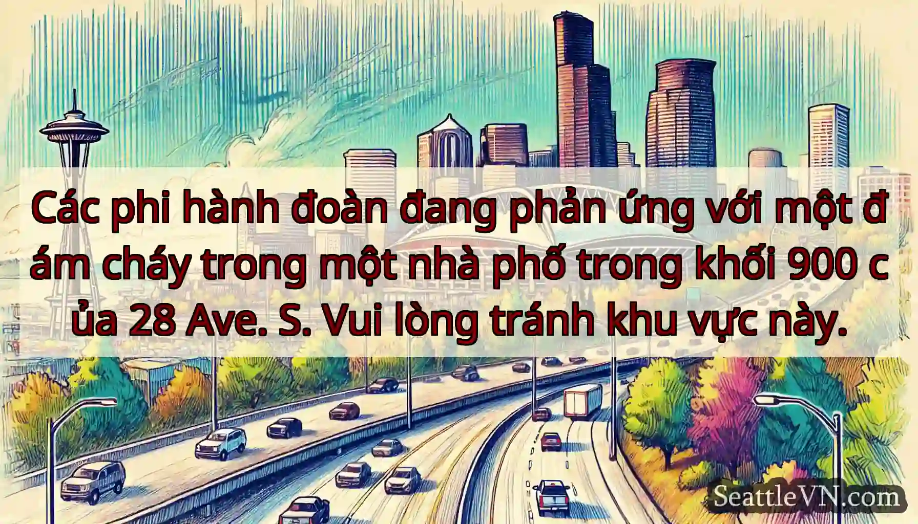 Các phi hành đoàn đang phản ứng với một đám cháy