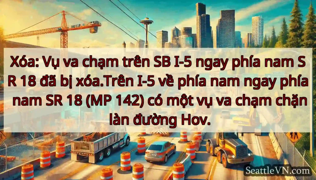 Xóa: Vụ va chạm trên SB I-5 ngay phía nam SR 18