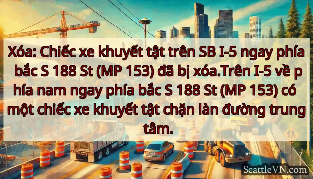 Xóa: Chiếc xe khuyết tật trên SB I-5 ngay phía