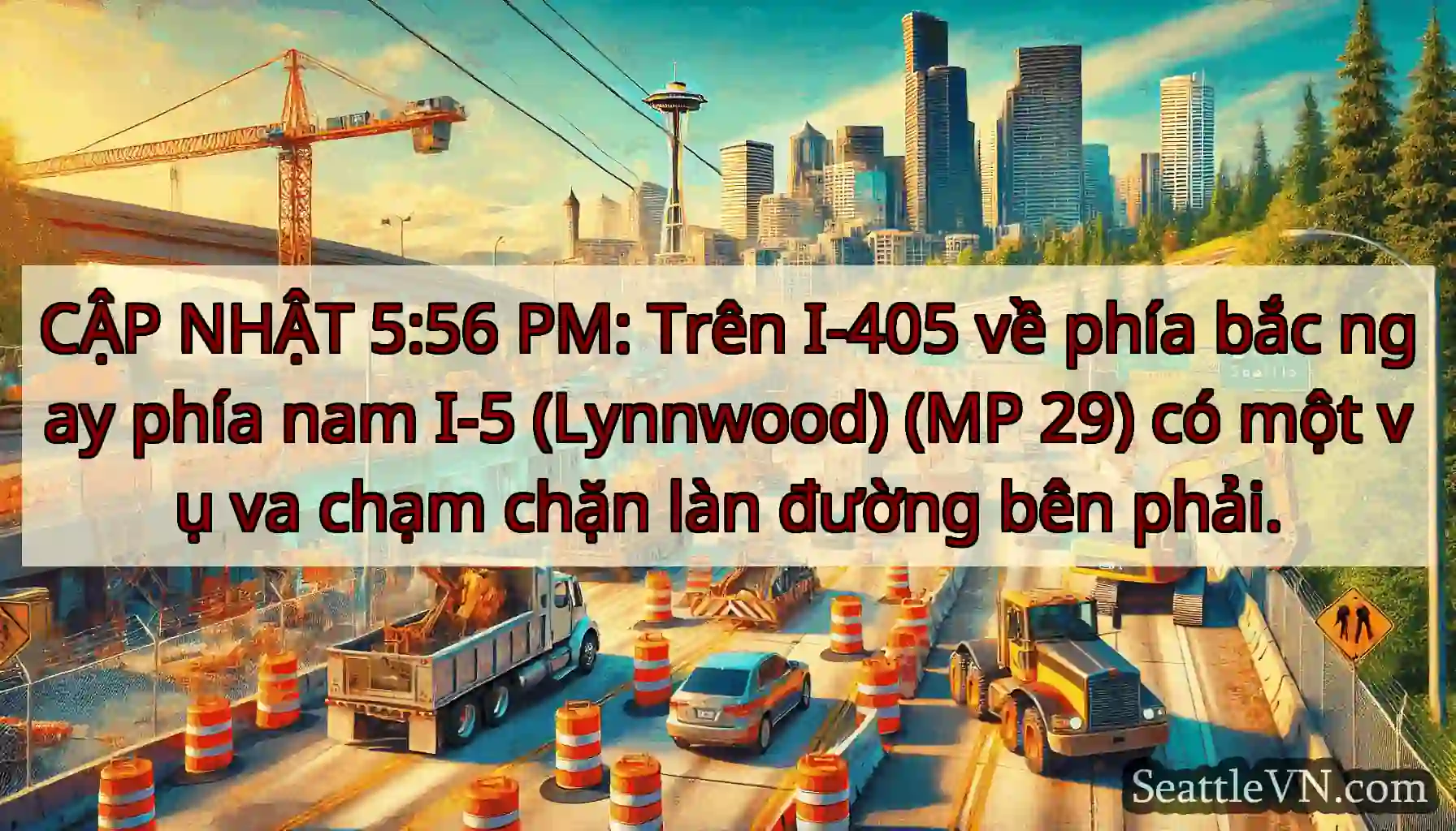 CẬP NHẬT 5:56 PM: Trên I-405 về phía bắc ngay
