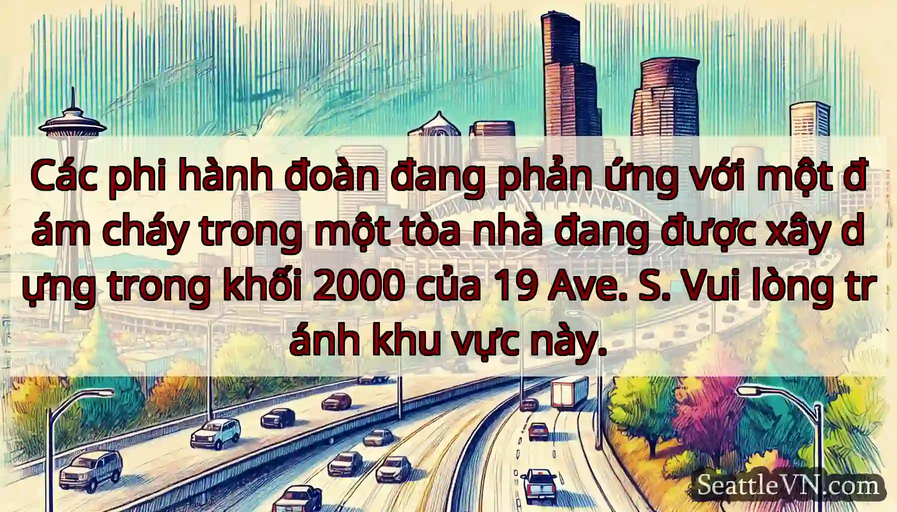 Các phi hành đoàn đang phản ứng với một đám cháy