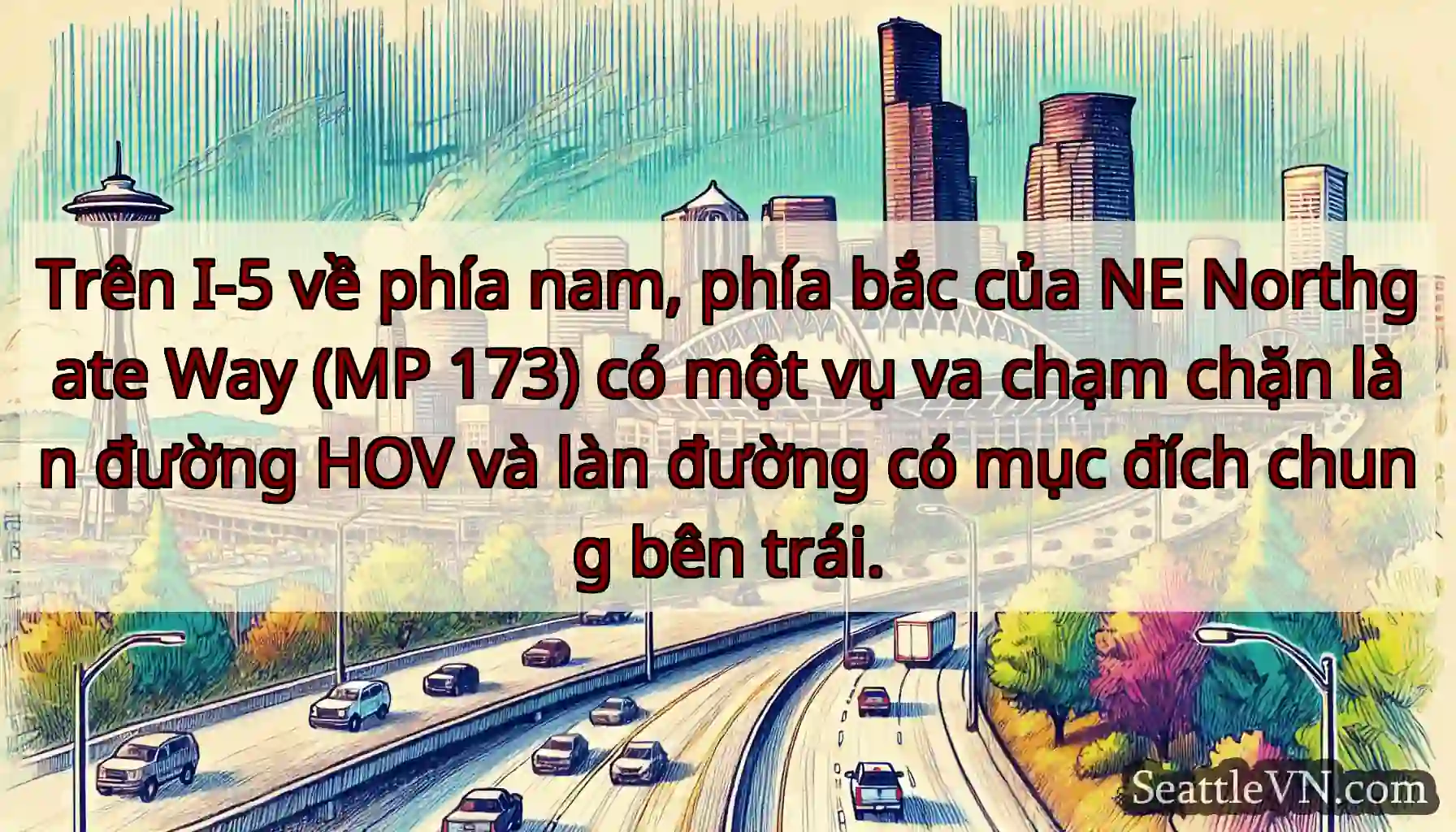 Trên I-5 về phía nam, phía bắc của NE Northgate