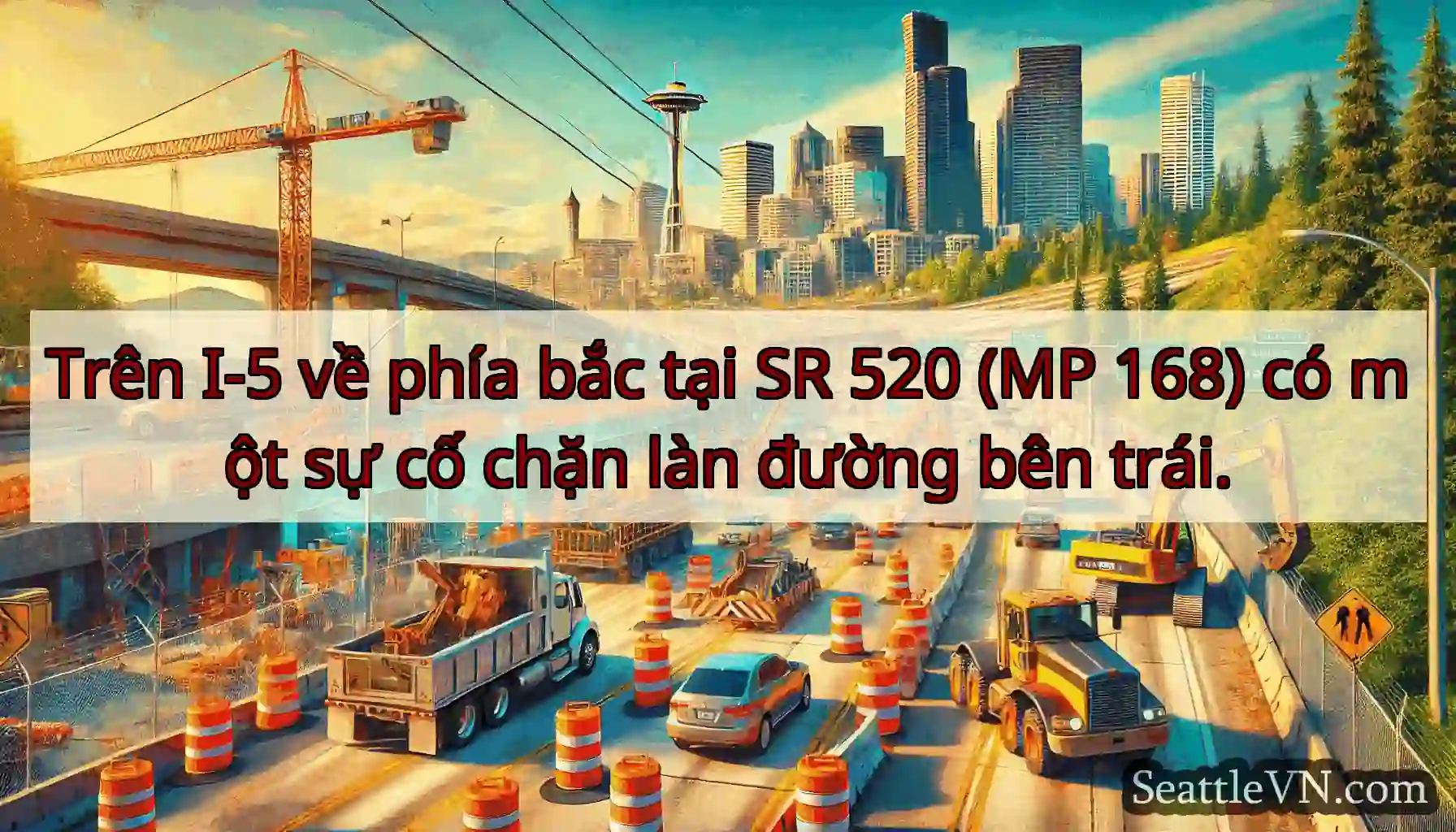 Trên I-5 về phía bắc tại SR 520 (MP 168) có một